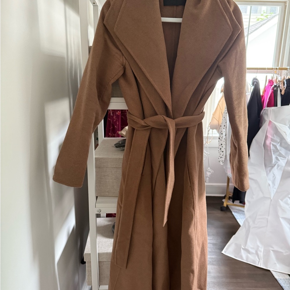 T Tahari Brown Pea Coat